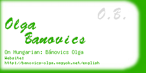 olga banovics business card