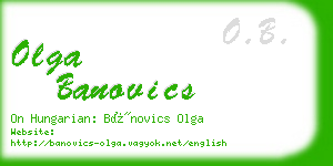 olga banovics business card